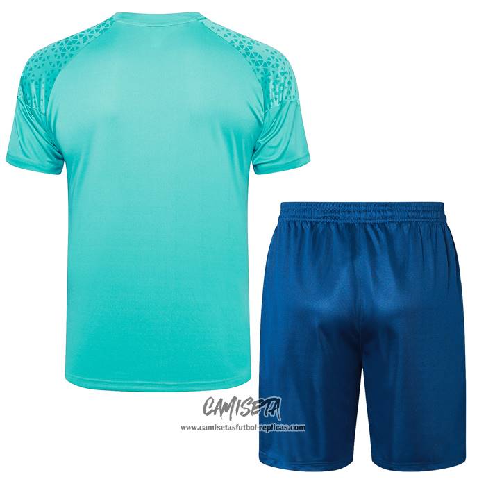 Chandal del Olympique Marsella 2023-2024 Manga Corta Verde - Pantalon Corto